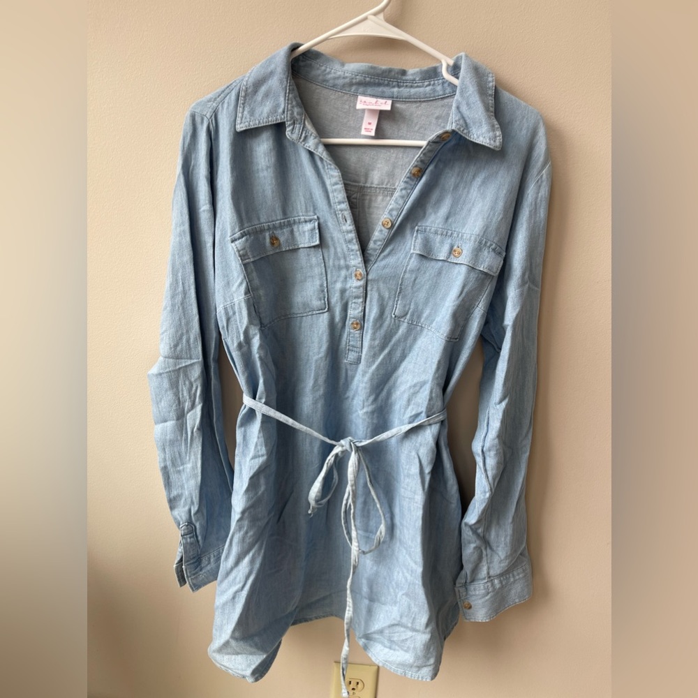 Maternity jean dress